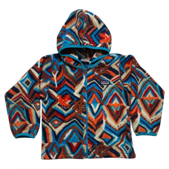 Patagonia Geometric Fleece Size 4T Aztec Sailer - Picture 1 of 9
